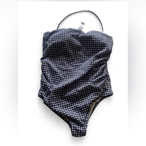 J.Crew gingham retro plus size bathing suit one piece size 22w beach summer - Picture 1 of 7